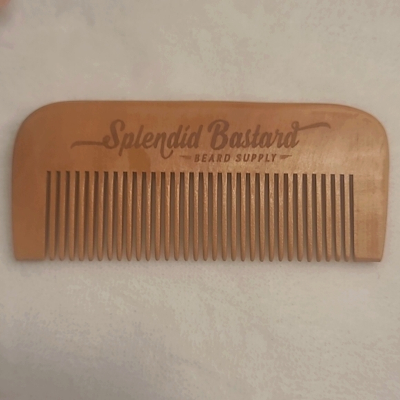 Beard Comb, solid peachwood - Picture 2 of 4